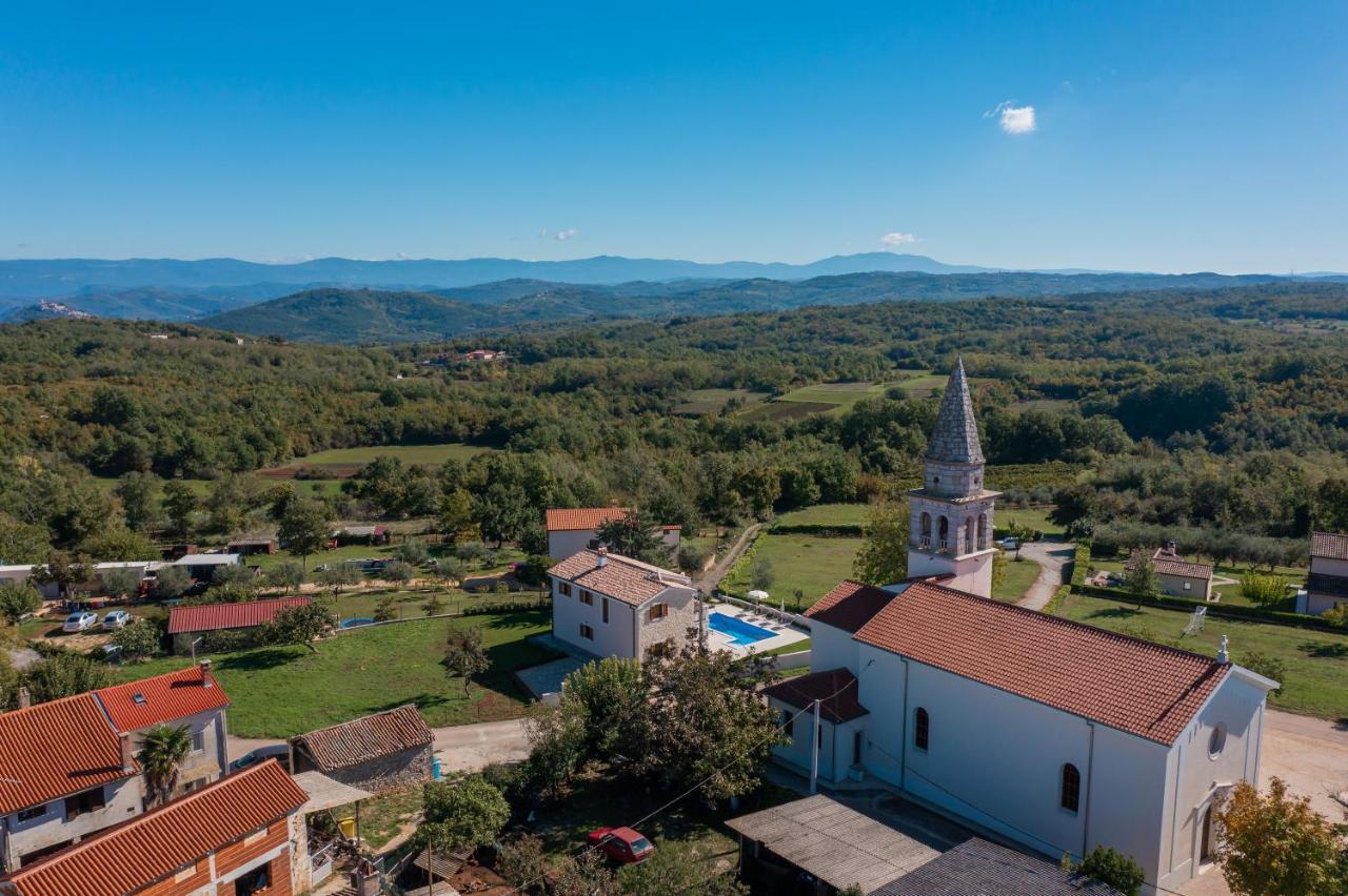 Villa Atop The Village With Stunning View Vizinada Экстерьер фото